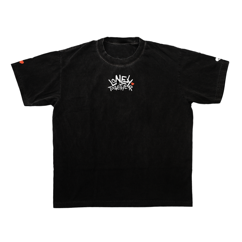 Lonely Together | Black T-Shirt | Front